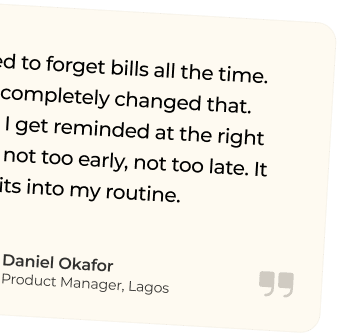 Customer testimonial